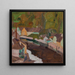 Dorf am Fluss II - Egon Schiele — gerahmtes Bild an der Wand