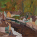 Dorf am Fluss II - Egon Schiele — Ansicht des Kunstwerks