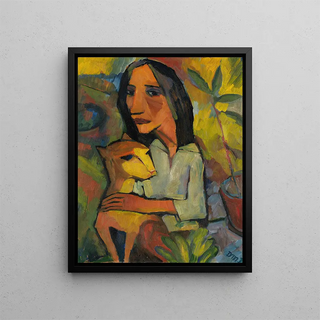 Dorothea MaetzelJohannsen - Junge Frau mit Katze.webp