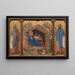 Die Geburt mit den Propheten Jesaja und Ezechiel - Duccio di Buoninsegna — gerahmtes Bild an der Wand