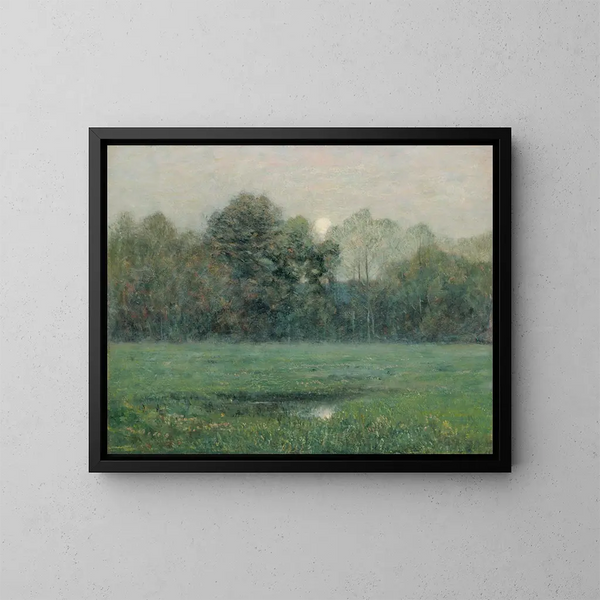 Sommerabend am Mondaufgang - Dwight William Tryon — gerahmtes Bild an der Wand
