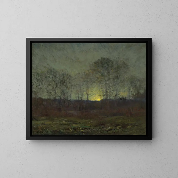 Mondaufgang - Dwight William Tryon — gerahmtes Bild an der Wand