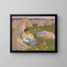 Bauernmädchen sitzend auf Getreidehaufen - Eanger Irving Couse — gerahmtes Bild an der Wand
