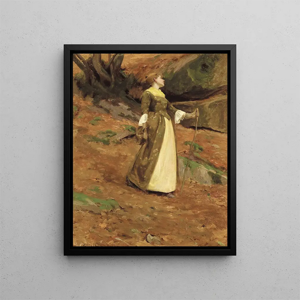 Portrait von Virginia Couse - Eanger Irving Couse — gerahmtes Bild an der Wand