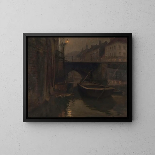 Vue du Vleeshuisbrug à Gand - Edgar Bytebier — gerahmtes Bild an der Wand