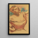 Buste de danseuse au corsage rouge - Edgar Degas — gerahmtes Bild an der Wand