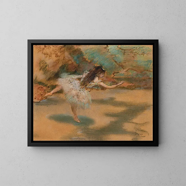 Tänzerin auf Spitze - Edgar Degas — gerahmtes Bild an der Wand