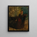 Frau sitzend auf einem Sofa - Edgar Degas — gerahmtes Bild an der Wand