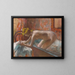 Frau, die aus dem Bad kommt - Edgar Degas — gerahmtes Bild an der Wand