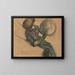 Frau mit Hut - Edgar Degas — gerahmtes Bild an der Wand