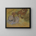Frauen, die auf dem Gras sitzen - Edgar Degas — gerahmtes Bild an der Wand