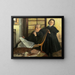 Henri Degas und seine Nichte Lucie Degas, der Onkel und die Cousine des Künstlers - Edgar Degas — gerahmtes Bild an der Wand