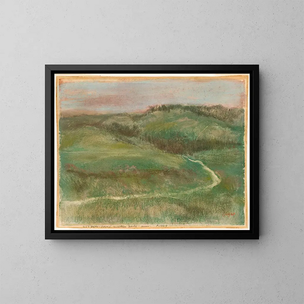 Landschaft - Edgar Degas — gerahmtes Bild an der Wand