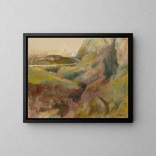 Landschaft - Edgar Degas — gerahmtes Bild an der Wand