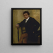 Portrait eines sitzenden Mannes - Edgar Degas — gerahmtes Bild an der Wand