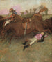 Szene der Kirchturmuhr - Verfolgung: Der gestürzte Jockey - Edgar Degas — Ansicht des Kunstwerks