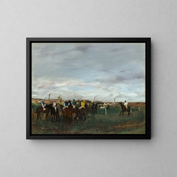 Les Courses - Edgar Degas — gerahmtes Bild an der Wand