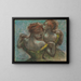 Zwei Tänzerinnen im Profil - Edgar Degas — gerahmtes Bild an der Wand