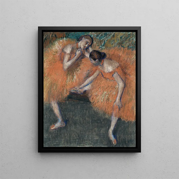 Zwei Tänzer - Edgar Degas — gerahmtes Bild an der Wand