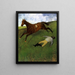 Verletzter Jockey Jockey blessé - Edgar Degas — gerahmtes Bild an der Wand