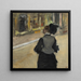 Frau von hinten, Museumsbesuch - Edgar Degas — gerahmtes Bild an der Wand
