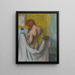 Frau mit einem Handtuch - Edgar Degas — gerahmtes Bild an der Wand
