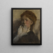 Junge Frau mit ihrer Hand vor dem Mund - Edgar Degas — gerahmtes Bild an der Wand