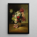 Das Bouquet der Dahlien - Edmond Van Coppenolle — gerahmtes Bild an der Wand