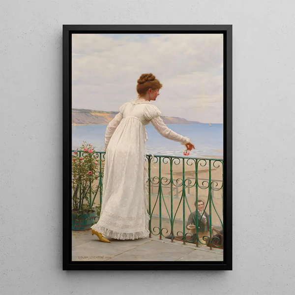 Eine Gunst - Edmund Blair Leighton — gerahmtes Bild an der Wand