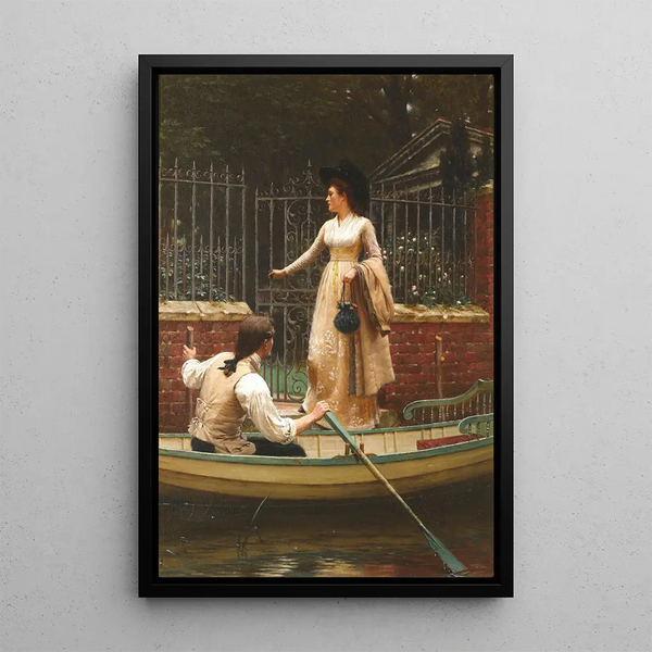 L'Enlèvement - Edmund Blair Leighton — gerahmtes Bild an der Wand