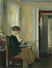 Joséphine tricote - Edmund Charles Tarbell — Ansicht des Kunstwerks