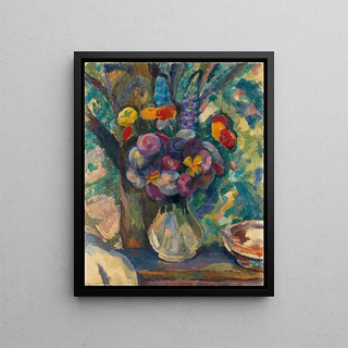 Edmund Conrad Ferdinand von Freyhold - Blumenstilleben mit Zinnien.webp