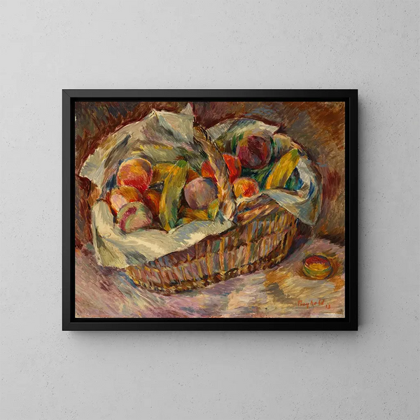 Obstkorb - Edmund Conrad Ferdinand von Freyhold — gerahmtes Bild an der Wand