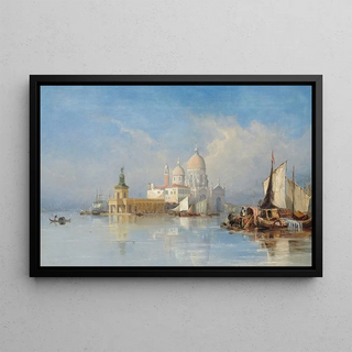 Edmund Gustavus Muller - The Dogana and Santa Maria della Salute Venice.webp