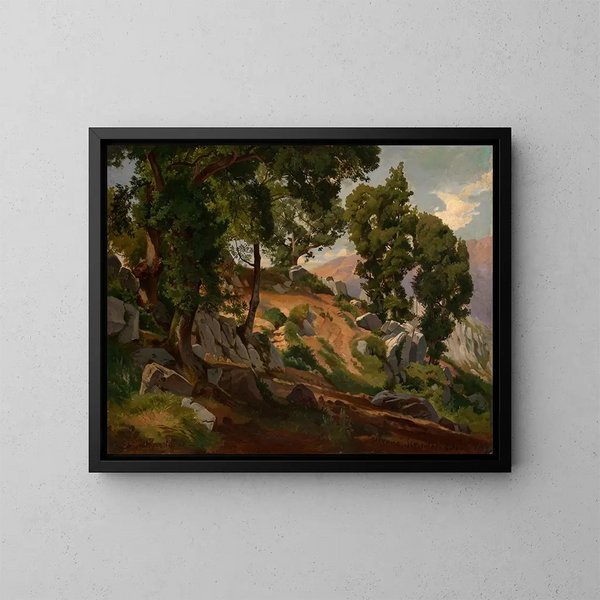 De la Serpentara près d'Olevano - Edmund Kanoldt — gerahmtes Bild an der Wand