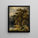 Forêt de chênes automnale au bord du lac - Edmund Kanoldt — gerahmtes Bild an der Wand