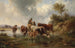 Kuh mit Hirten am Bach - Edmund Mahlknecht — Ansicht des Kunstwerks