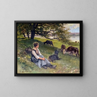 Edouard Bernard DebatPonsan - The cowherd.webp