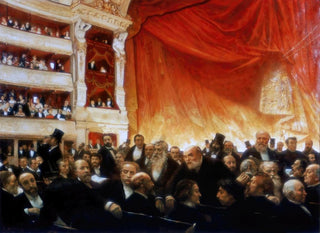 Edouard Dantan - Intermission at a 1885 ComdieFranaise premiere.webp