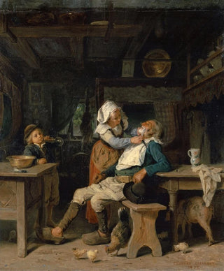 Edouard Girardet - A Barbers Shop In Brittany.webp