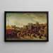 Jahrmarkt Place Saint-Pierre Montmartre im Jahr 1861 - Édouard Hubert — gerahmtes Bild an der Wand