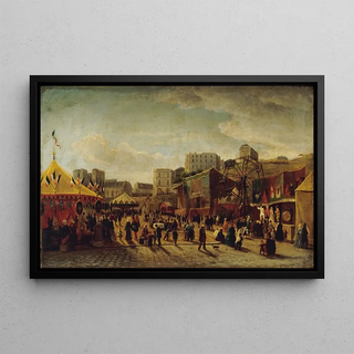 Edouard Hubert - Fte foraine place SaintPierre Montmartre en 1861.webp