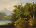 Bergsee mit menschlichen Figuren - Eduard Böhm — Ansicht des Kunstwerks