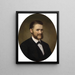 Portrait eines Gentlemans - Eduard Charlemont — gerahmtes Bild an der Wand