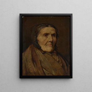 Eduard Hunziker - Alte Frau mit schwarzer Haube.webp