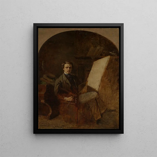 Eduard Hunziker - Selbstbildnis vor der Staffelei.webp