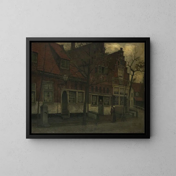 Maisons sur la Breedstraat à Enkhuizen - Eduard Karsen — gerahmtes Bild an der Wand