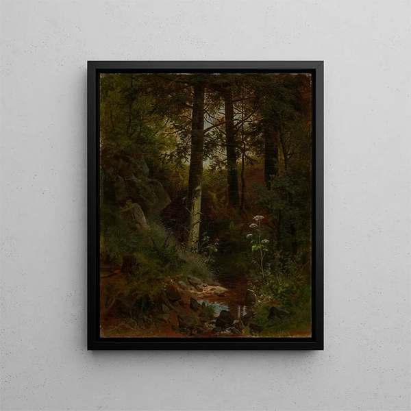 Service forestier - Eduard Leonhardi — gerahmtes Bild an der Wand