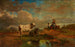 Landschaft mit einer Schäferin und Vieh - Eduard Michel Ferdinand Hamman — Ansicht des Kunstwerks