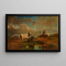 Landschaft mit einer Schäferin und Vieh - Eduard Michel Ferdinand Hamman — gerahmtes Bild an der Wand